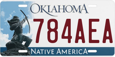 OK license plate 784AEA