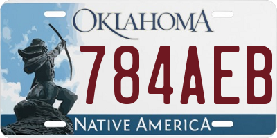 OK license plate 784AEB