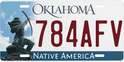 OK license plate 784AFV