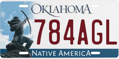 OK license plate 784AGL