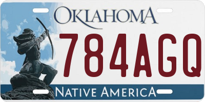 OK license plate 784AGQ