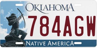 OK license plate 784AGW