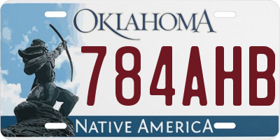 OK license plate 784AHB