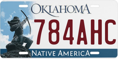 OK license plate 784AHC