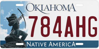 OK license plate 784AHG