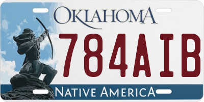 OK license plate 784AIB