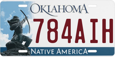 OK license plate 784AIH