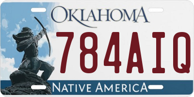 OK license plate 784AIQ