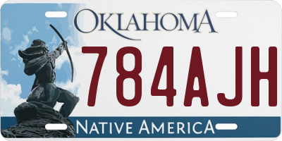 OK license plate 784AJH