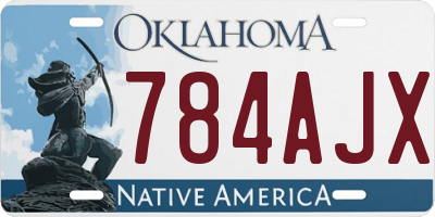 OK license plate 784AJX