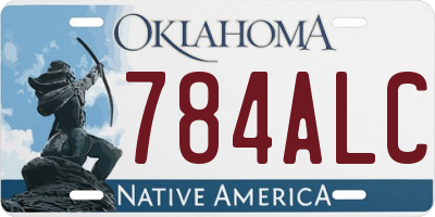 OK license plate 784ALC