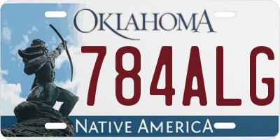 OK license plate 784ALG
