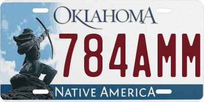 OK license plate 784AMM