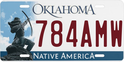 OK license plate 784AMW