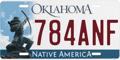 OK license plate 784ANF