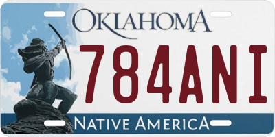 OK license plate 784ANI