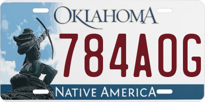 OK license plate 784AOG