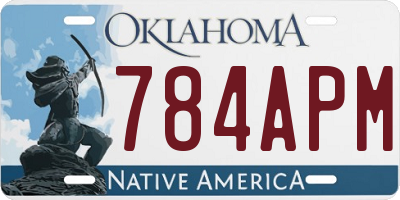 OK license plate 784APM