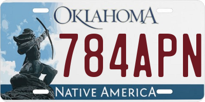 OK license plate 784APN