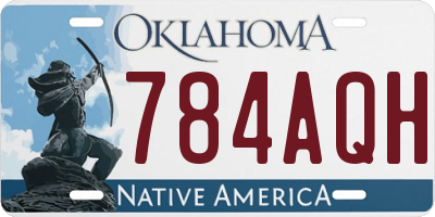 OK license plate 784AQH