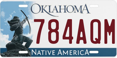 OK license plate 784AQM
