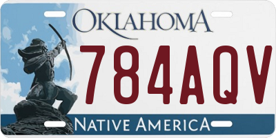 OK license plate 784AQV