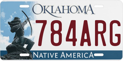 OK license plate 784ARG