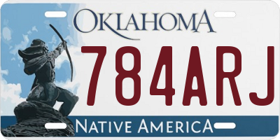 OK license plate 784ARJ
