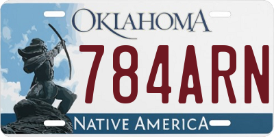 OK license plate 784ARN