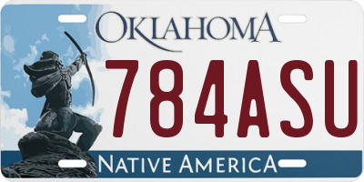 OK license plate 784ASU