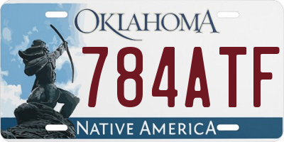 OK license plate 784ATF