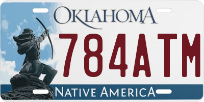 OK license plate 784ATM