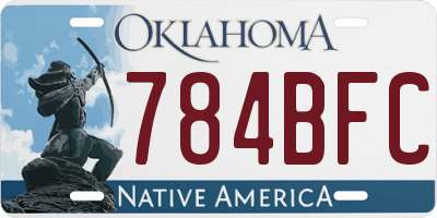 OK license plate 784BFC