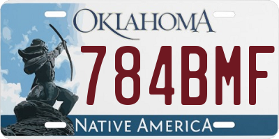 OK license plate 784BMF