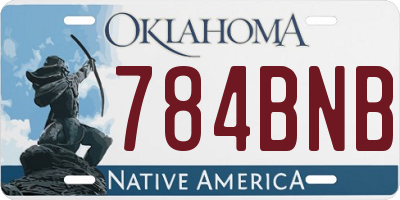 OK license plate 784BNB