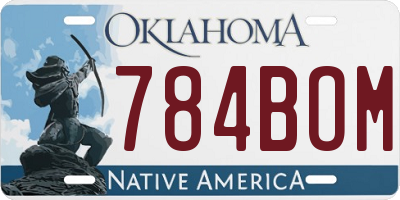 OK license plate 784BOM