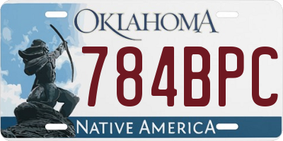 OK license plate 784BPC