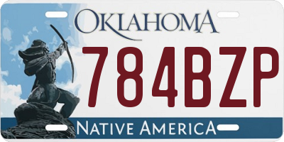 OK license plate 784BZP