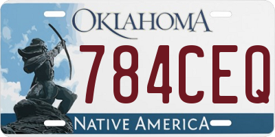 OK license plate 784CEQ