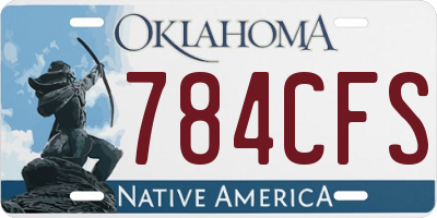 OK license plate 784CFS