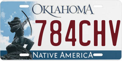 OK license plate 784CHV