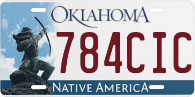 OK license plate 784CIC
