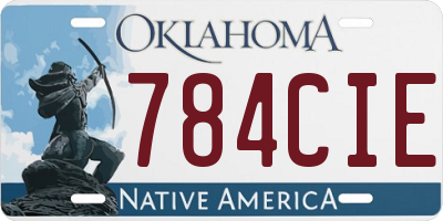 OK license plate 784CIE