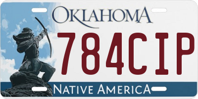 OK license plate 784CIP