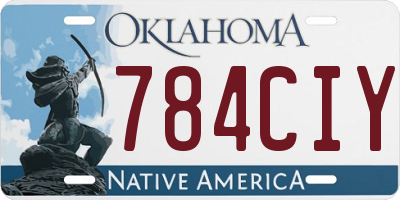 OK license plate 784CIY