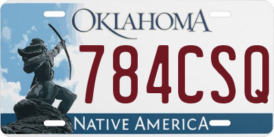 OK license plate 784CSQ