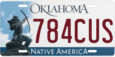 OK license plate 784CUS