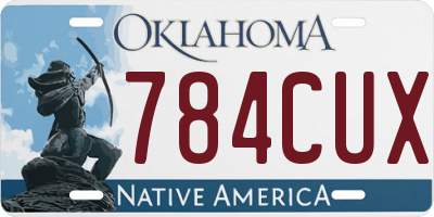 OK license plate 784CUX