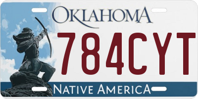 OK license plate 784CYT