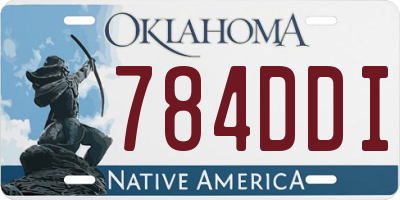 OK license plate 784DDI
